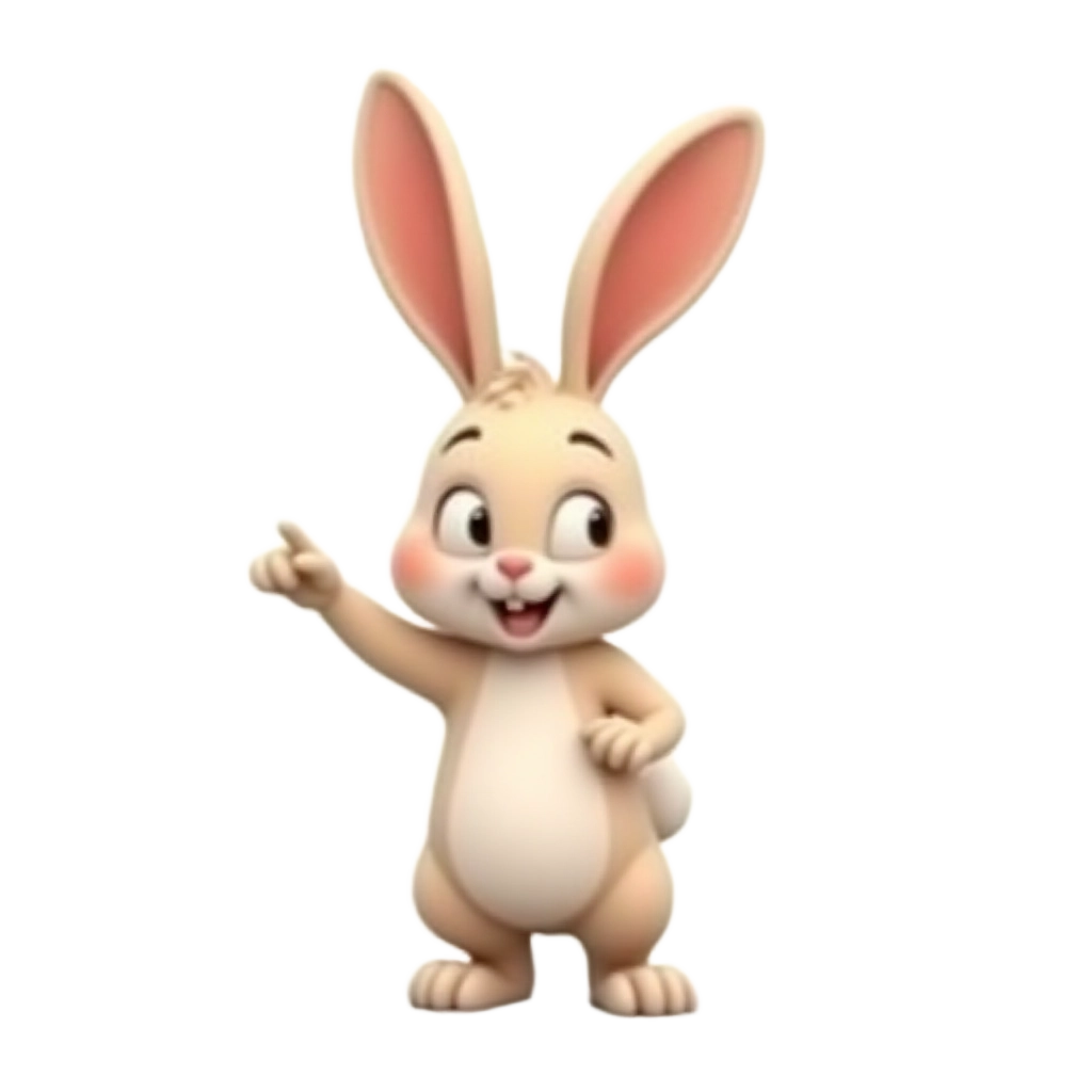 Adorable Cartoon Rabbit